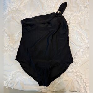 Merona Black One-shoulder Swimsuit Size XL